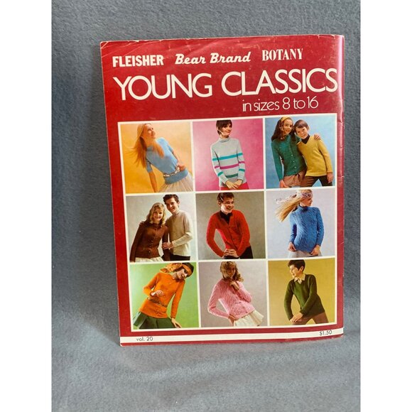 Fleisher Bear Brand Botany Young Classics Knitting Pattern Books Sizes 8-16 Vol. - Picture 2 of 2